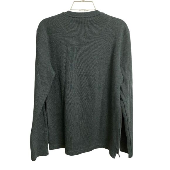 Weatherproof Vintage Long Sleeve Henley Shirt Men's Size M Pullover Green Comfy - Picture 8 of 12